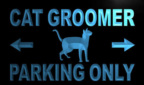 Cat Groomer Parking Only Neon Light Sign